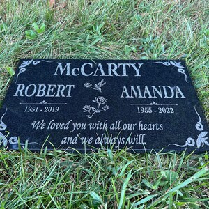Custom Mom and Dad Memorial Stone, Personalized in Loving Memory ...