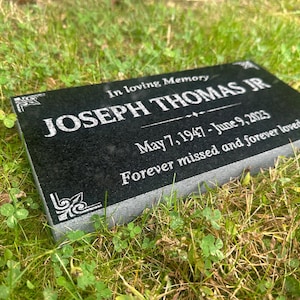 Memorial Stone for Mom Dad, Personalized In Loving Memory Memorial Stone, Loved Ones Memorial Plaque, Customized Engraved Thick Granite