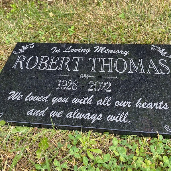 Memorial Stone for Mom Dad, Personalized In Loving Memory Memorial Stone, Loved Ones Engraved Plaque, Customized Engraved Granite Stone