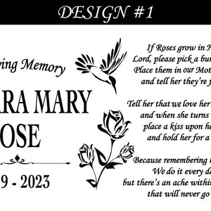 Memorial Inscriptions For Parents Custom Mom and Dad Memorial Stone, Personalized in Loving Memory ...