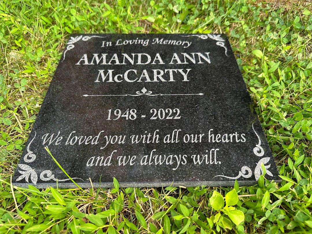 Custom Memorial Stone for Mom Dad, Personalized in Loving Memory ...