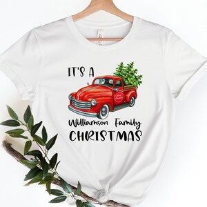 Merry Christmas Truck, Christmas Truck Family Shirt, Red Vintage Truck Shirt, Christmas Tree Truck Shirt, Christmas Matching Family Shirt