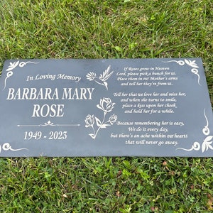Custom Mom and Dad Memorial Stone, Personalized in Loving Memory ...