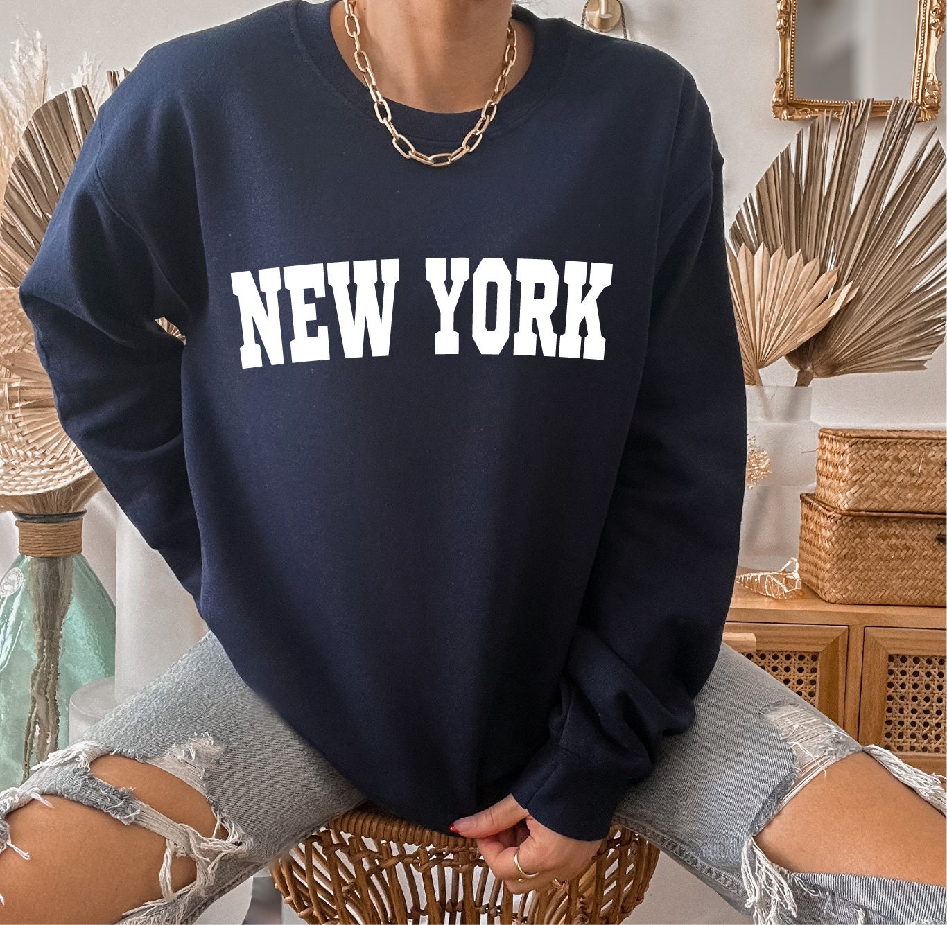 New York State Sweatshirt, New York Gift, 90's Sweatshirt, New York Varsity Sweatshirt, Vintage New York Sweatshirt, State Sweatshirt