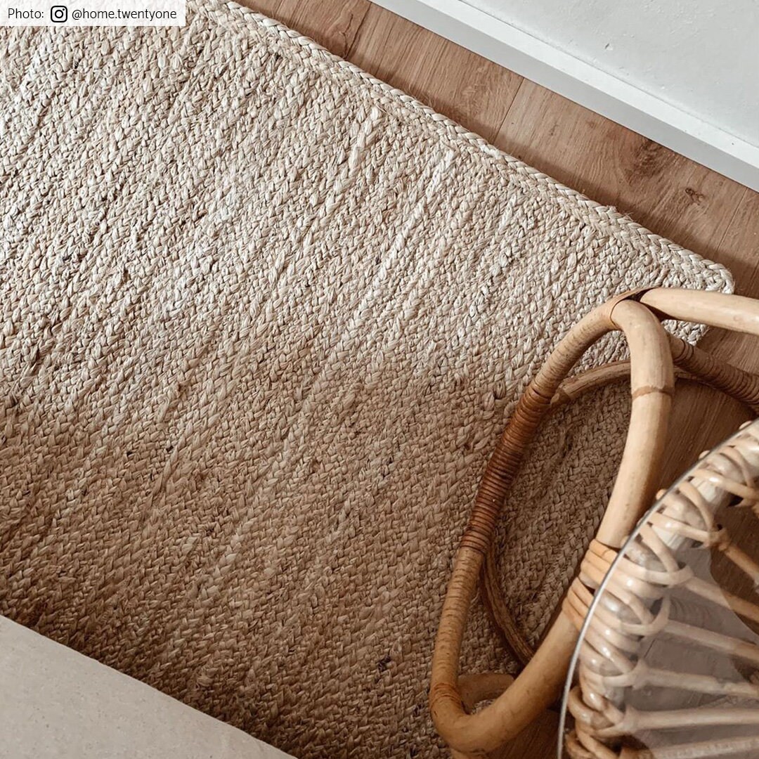 Handmade Natural Jute Braided Rug Custom Size and Color Etsy