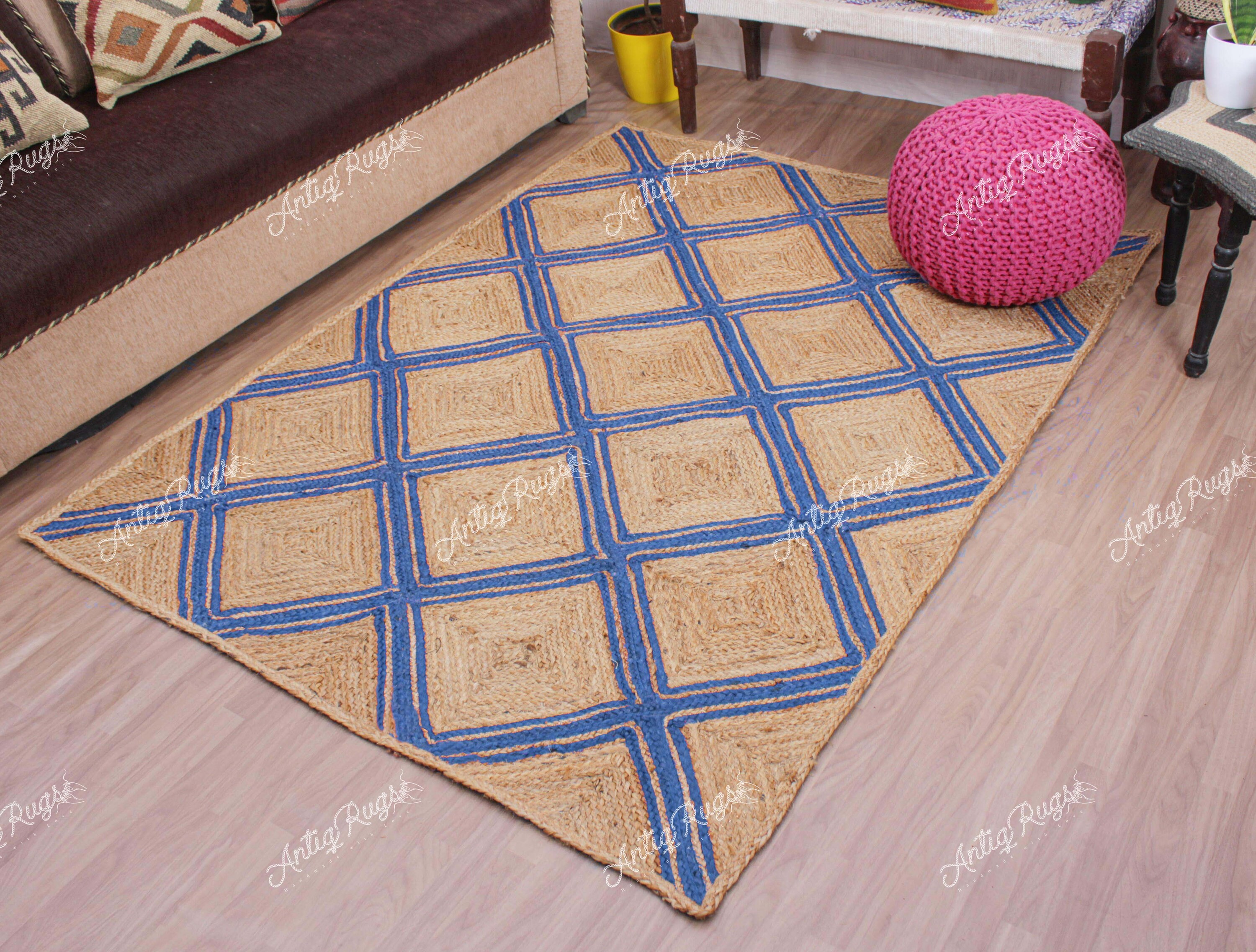 Handmade Natural Jute Rug Runner Custom Size and Color Jute Etsy