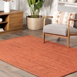 Handmade Jute Braided Rug: Turkish Boho Style - Custom Size