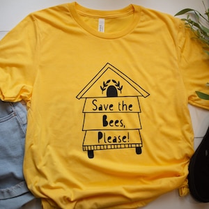 Save the Bees T-shirt: Beehive Graphic, Botanical Garden Shirt