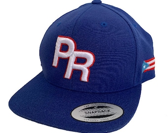 Puerto Rico PR Flag Snapback Hat Cap Baseball Boricua Bandera