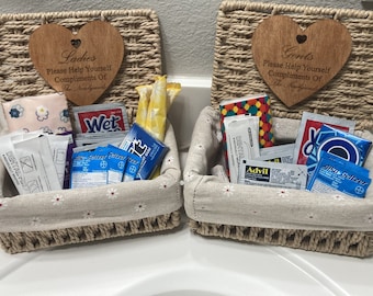 Personalized Handmade Rustic Hospitality Basket For Men or Women. Perfect Basket for Wedding, Bridal Shower or Special Event