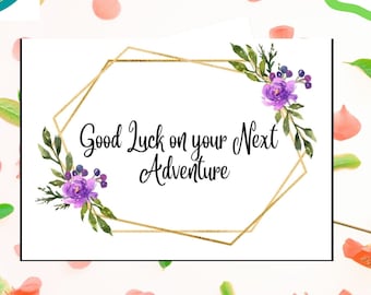 Good Luck on Your Next Adventure, Wishing You Well, Purple