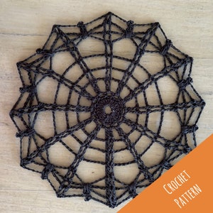 PATTERN Halloween Spider Edged Doily