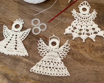 MUSTER: Gehäkelte Weihnachtsengel Baum Ornamente