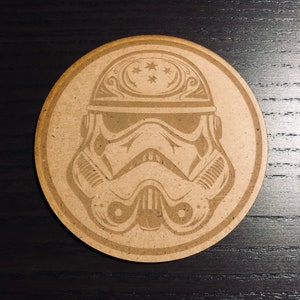 Star Wars Storm Trooper Wooden Coasters Wood Coaster Set Sci-Fi Star Wars Enthusiast Gift image 9