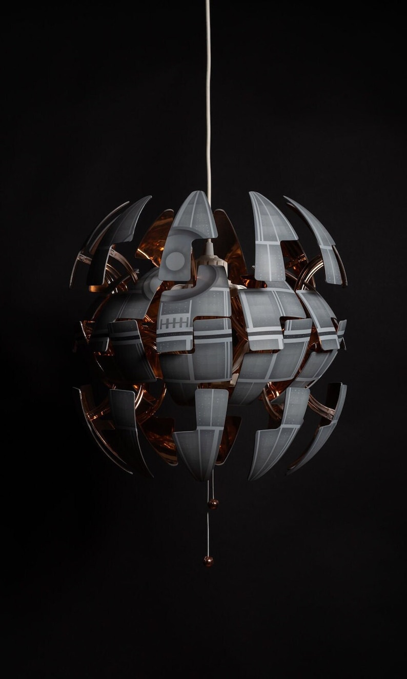 Ikea PS 2014 Star Wars Death Star Exploding Pendant Ceiling Lamp Light ...