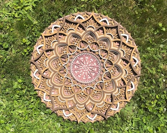 Mandala Holz Wand Dekor