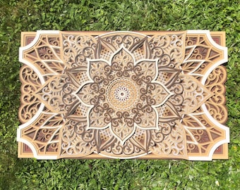 Mandala Holz Wand Dekor