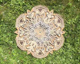 Mandala Holz Wand Dekor