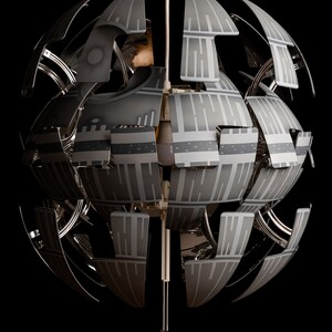 IKEA PS 2014 Star Wars Death Star Pendant Lamp 52cm Silver - Etsy