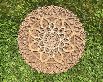 Mandala Holz Wand Dekor