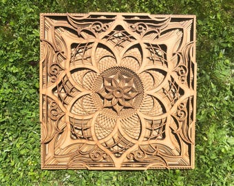 Mandala Holz Wand Dekor