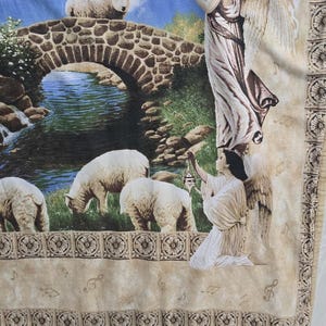 Koc wiszący Springs Industries Amazing Grace Angels Sheep z bawełny zdjęcie 4