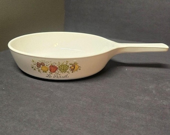 Vintage CorningWare Spice Of Life Weißer Griff Pfanne P-83-B Le Persil Pan