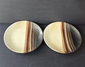 Better Homes & Gardens Rockport Gestreifte Speiseteller Set 2 Steinzeug Rund