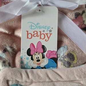 Disney Baby Minnie Mouse Pink Plush Blanket 30x40 Baby Girls Soft Warm Cuddly image 2
