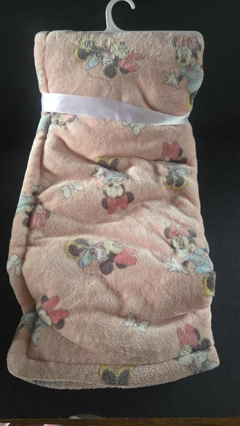 Disney Baby Minnie Mouse Pink Plush Blanket 30x40 Baby Girls Soft Warm Cuddly image 4