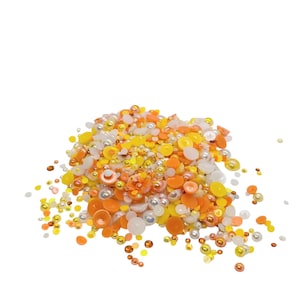 It’s Corn, Flatback Pearls and Rhinestone Mix, Sizes Range 3MM-10MM, Flatback Resin Rhinestones, Faux Pearls Mix, Mixed Sizes