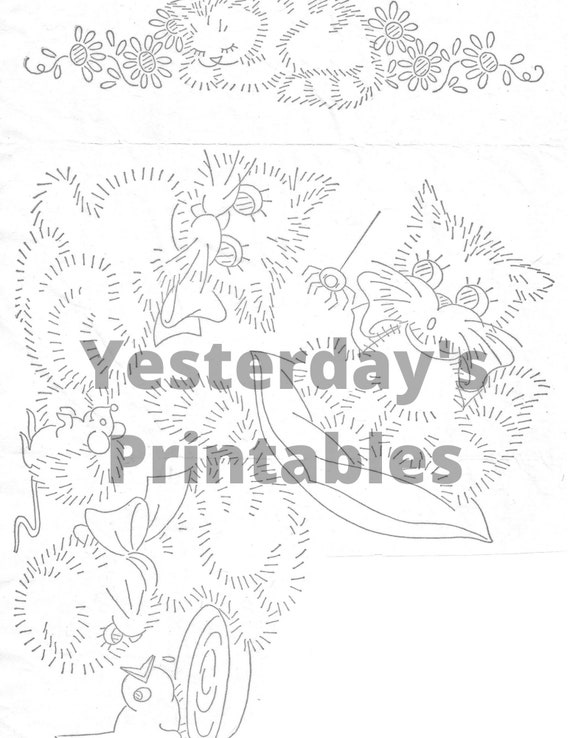 Embroidery Designs Kitchen Embroidery Kitten Embroidery - Etsy