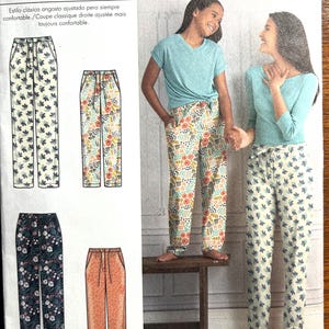 Sleepwear Pants Pattern, XS-XL Pajama Pant Pattern, Lounge Pants Pattern, Pull-on Pajama Pants Pattern, Multi Size Sleepwear Girls & Misses