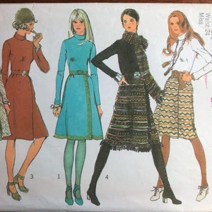 Mönster för omlottklänning från 1970-talet: Simplicity 9576, storlek 10