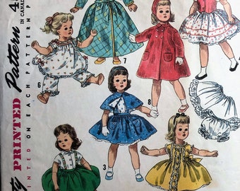 Vintage 18-inch Doll Clothes Sewing Pattern: Simplicity 1779