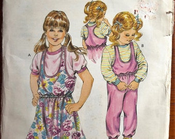 Vintage Girls' Jumper Sewing Pattern: Kwik Sew 1551, Sizes 8-14