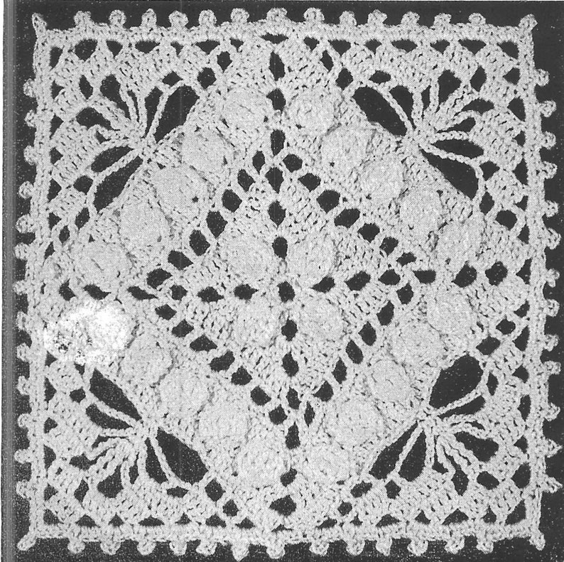Vintage Crochet Pattern Lace Bedspread Home Decor Crochet Etsy