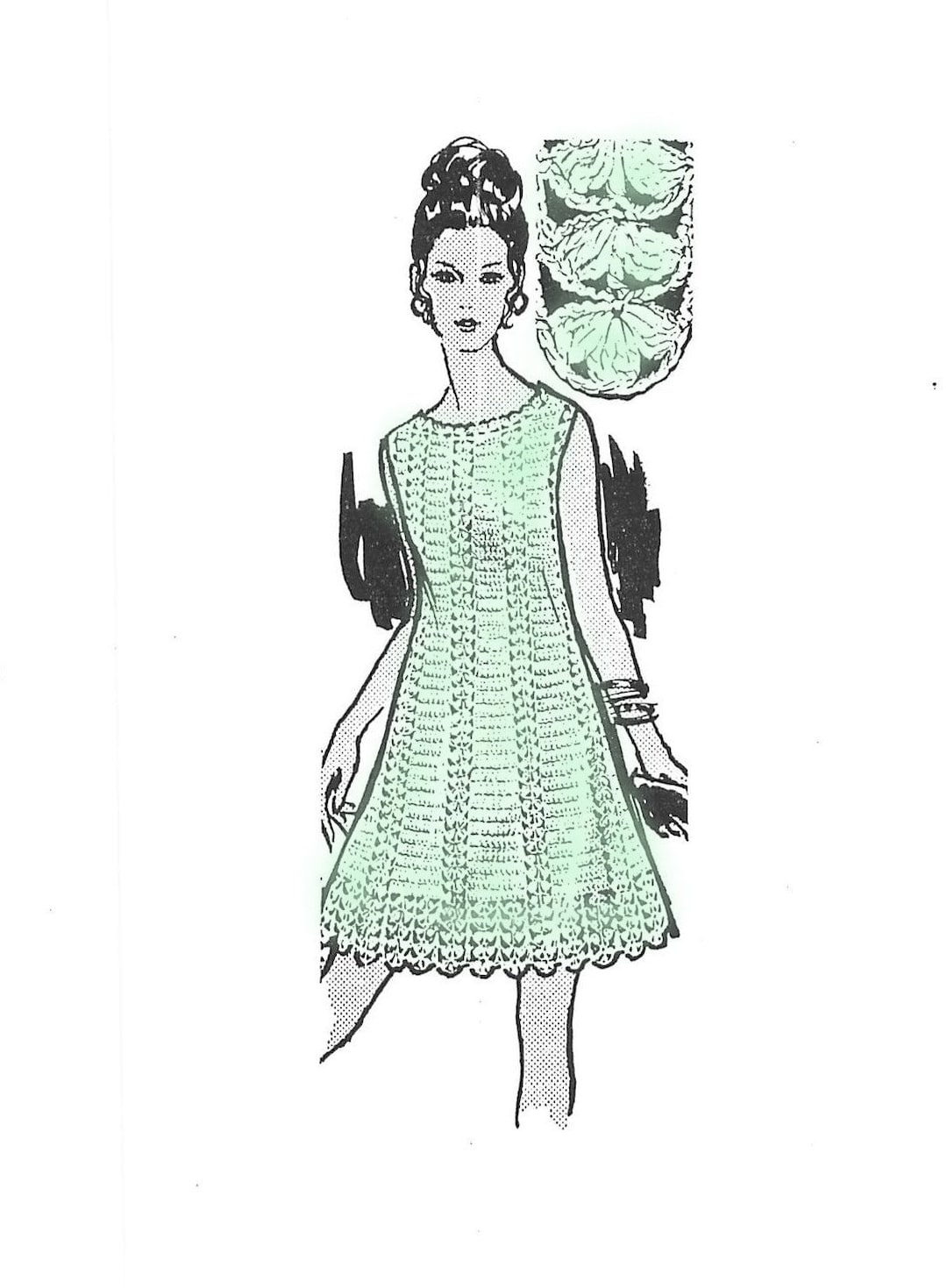 Vintage Lace Crochet Dress Pattern: Petal Stitch (PDF Pattern) - Etsy Vintage Lace Crochet Dress Pattern: Petal Stitch (PDF Pattern) - Etsy