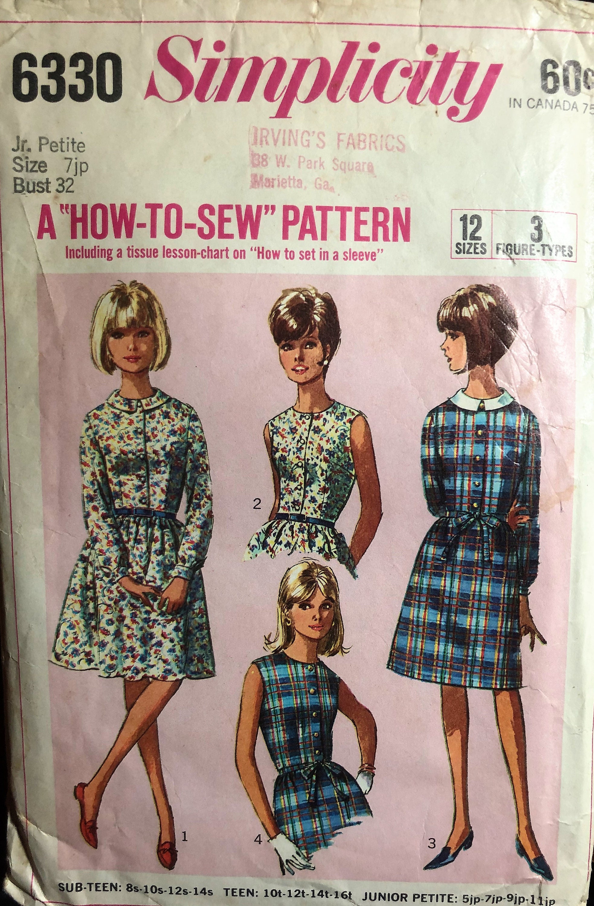 WEB限定カラー One Sewing 1960s Pattern. Dress 1960's Dress, Mini Piece ワンピース