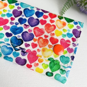 Monedero para tarjetas, monedero de bolsillo con forma de corazón de arcoíris, ideal para efectivo y tarjetas, tarjetero para mujer, regalos para el día de la madre para niñera abuela, monedero lgbt