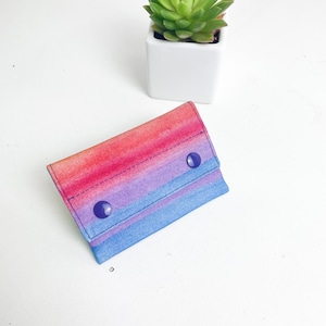 Cartera Rainbow Pocket, colores arcoíris, regalo portatarjetas para lgbtq, regalo arcoíris lgbt, cartera para mujer, regalo de orgullo hecho a mano.