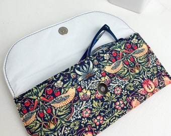 Glasses case uk, fabric spectacle case, william morris, gift for women.