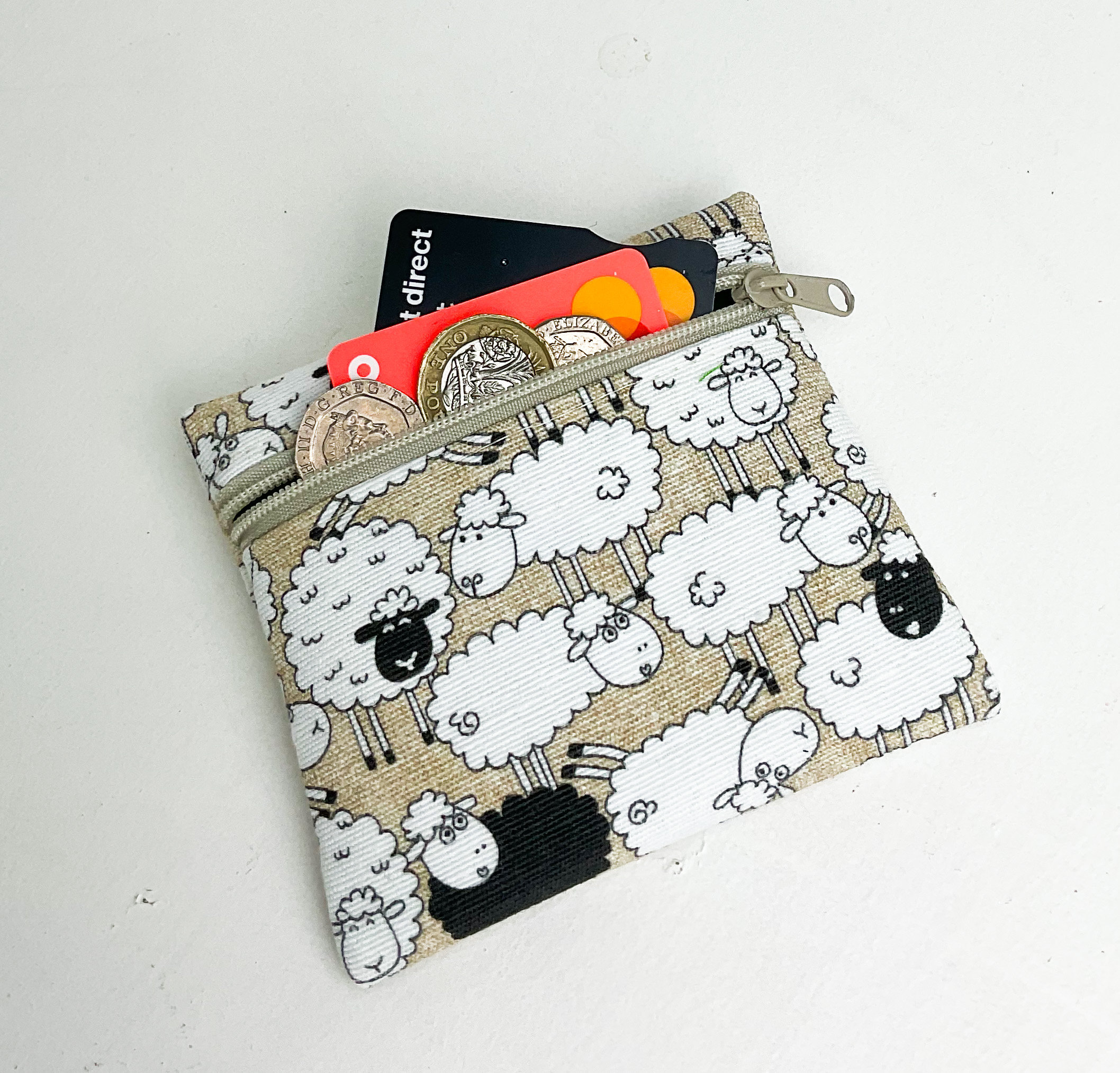 Sheep Coin Purse. Sheep Print Coin Purse. Zipped Purse.sheep Etsy
