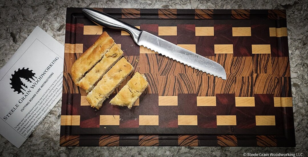 End Grain Zebrawood Cutting Board Etsy