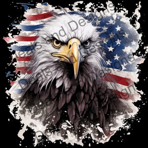 Eagle | America | USA | Flag  PNG for digital download only | Sublimation | DTF