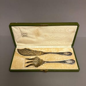 French Silver Fish Cutlery Set