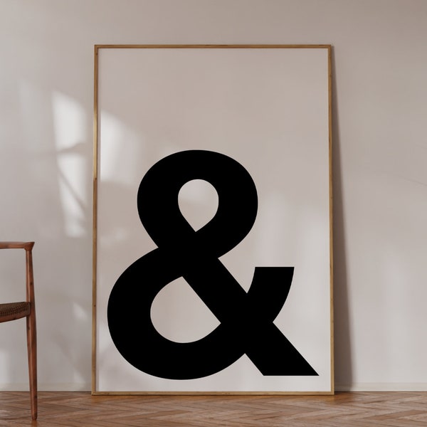 Perfect Gift for Graphic Designer • Ampersand • Helvetica Typographic Poster • Printable Art • A1, A2, A3, A4 • 2x3 3x4 4x5 11x14"