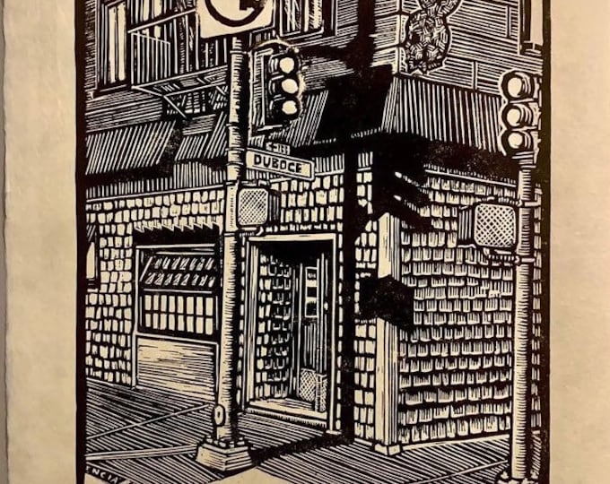 Zeitgeist Sf Zeitgeist SF- Artist Proofs- Original Linocut, Handprinted, Dive Bar ...