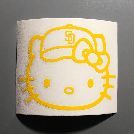 PADRES HELLO KITTY Permanent Vinyl Decal Etsy