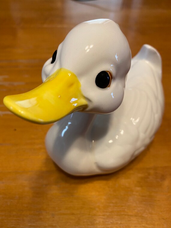 Vintage Napco Ceramic White Duck Figurine Duck Sculpture Etsy